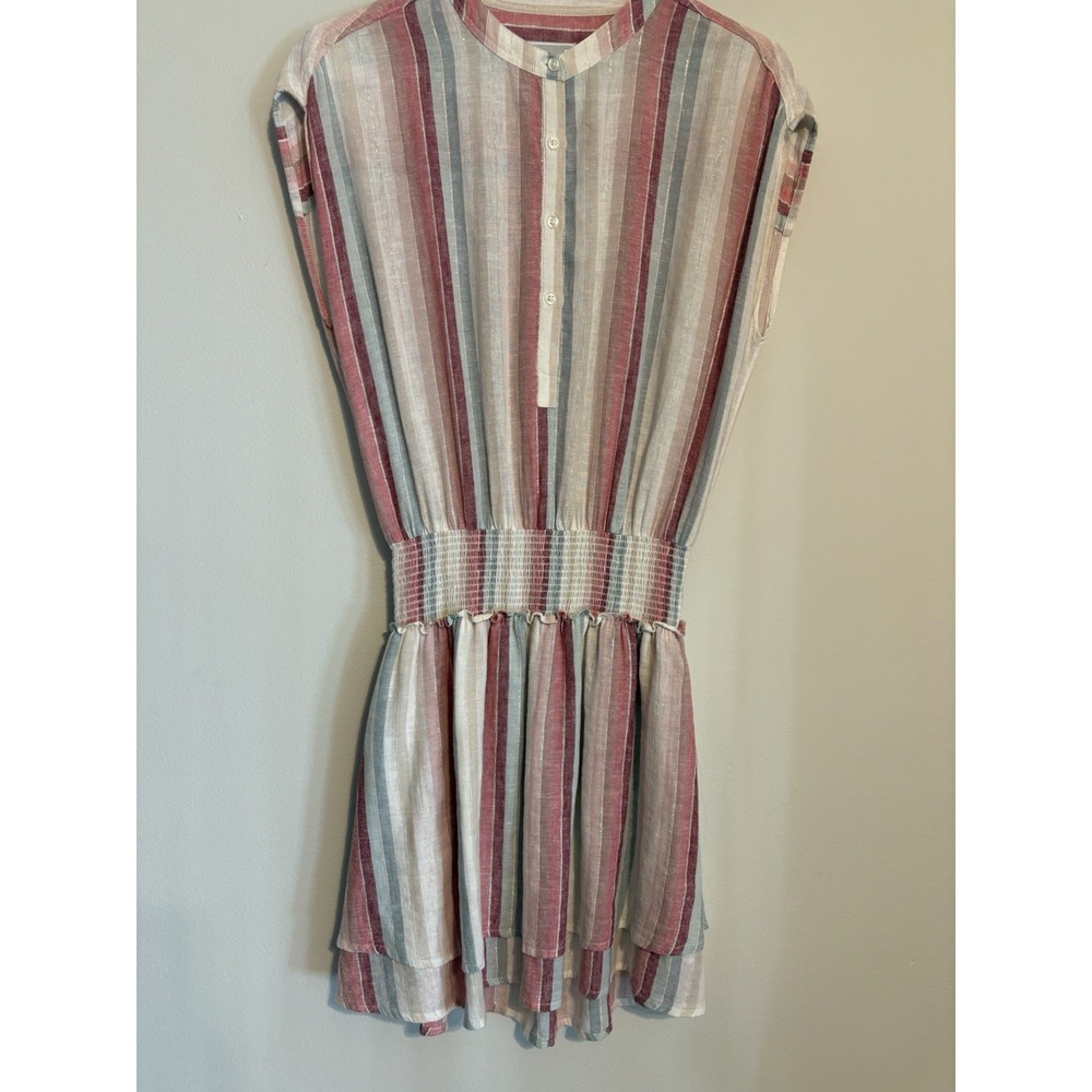 Rails Angelina Striped Linen Blend Tunic Mini Dress Women's XS‎ NWOT